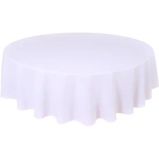 Nappage blanc 230 cm Ø (table de 180cm ronde)