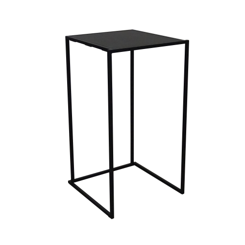 [quano] Table haute "Quadra" noire 60x60cm