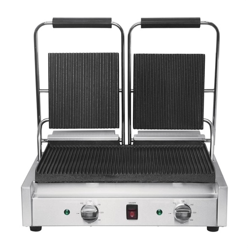 Grill à paninis double élec. 220V