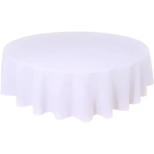 Nappage blanc 230 cm Ø (table de 150cm ronde)